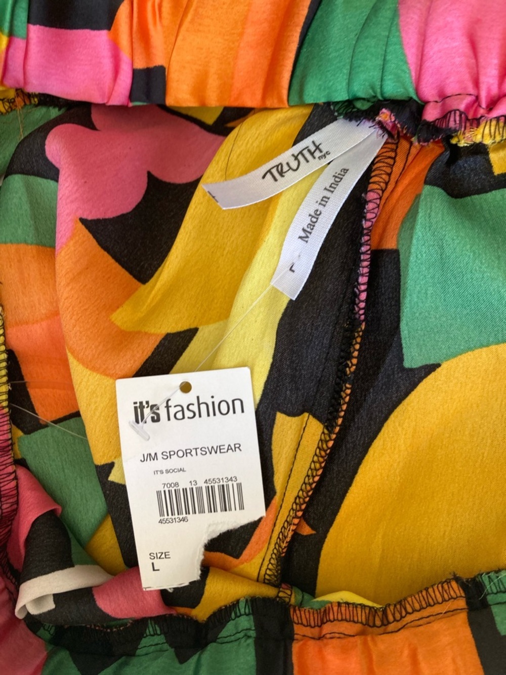 Live 4 Truth Wide Leg Pant NWT L Geometric Pattern - Picture 6 of 10